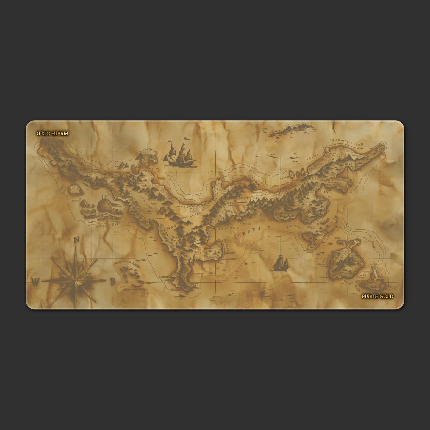 Pirate Gold Poker Mat.