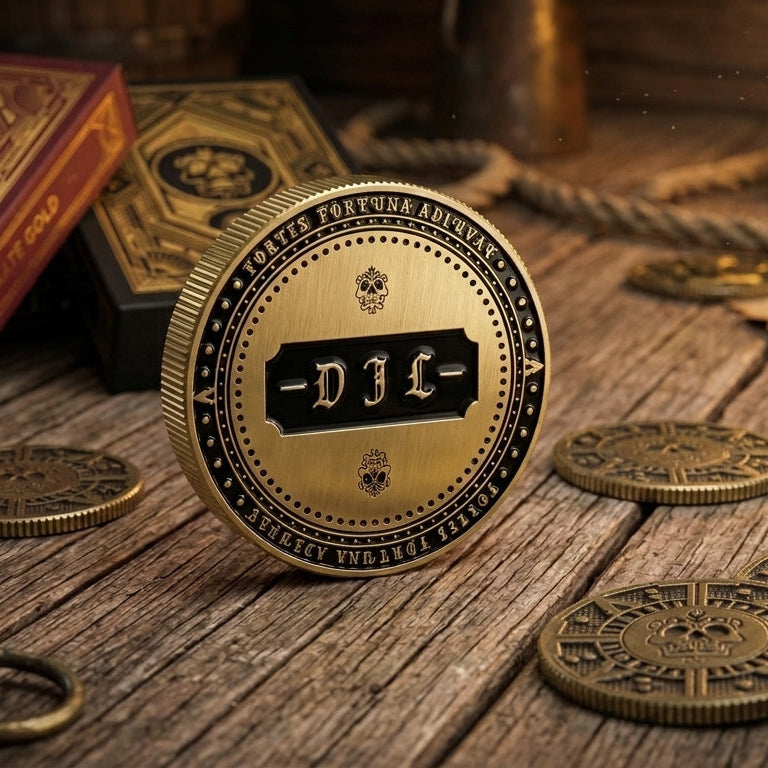 The "DJL" Coin -
Davy Jones's Locker EDC Coin & Dealer Button