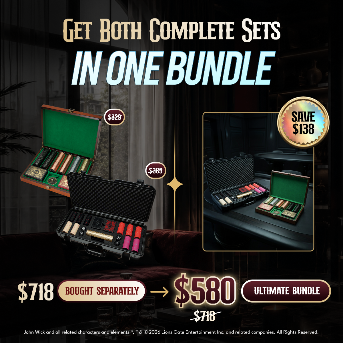 Two Legends, One Table – John Wick + Pirate Gold Bundle (Save $138)