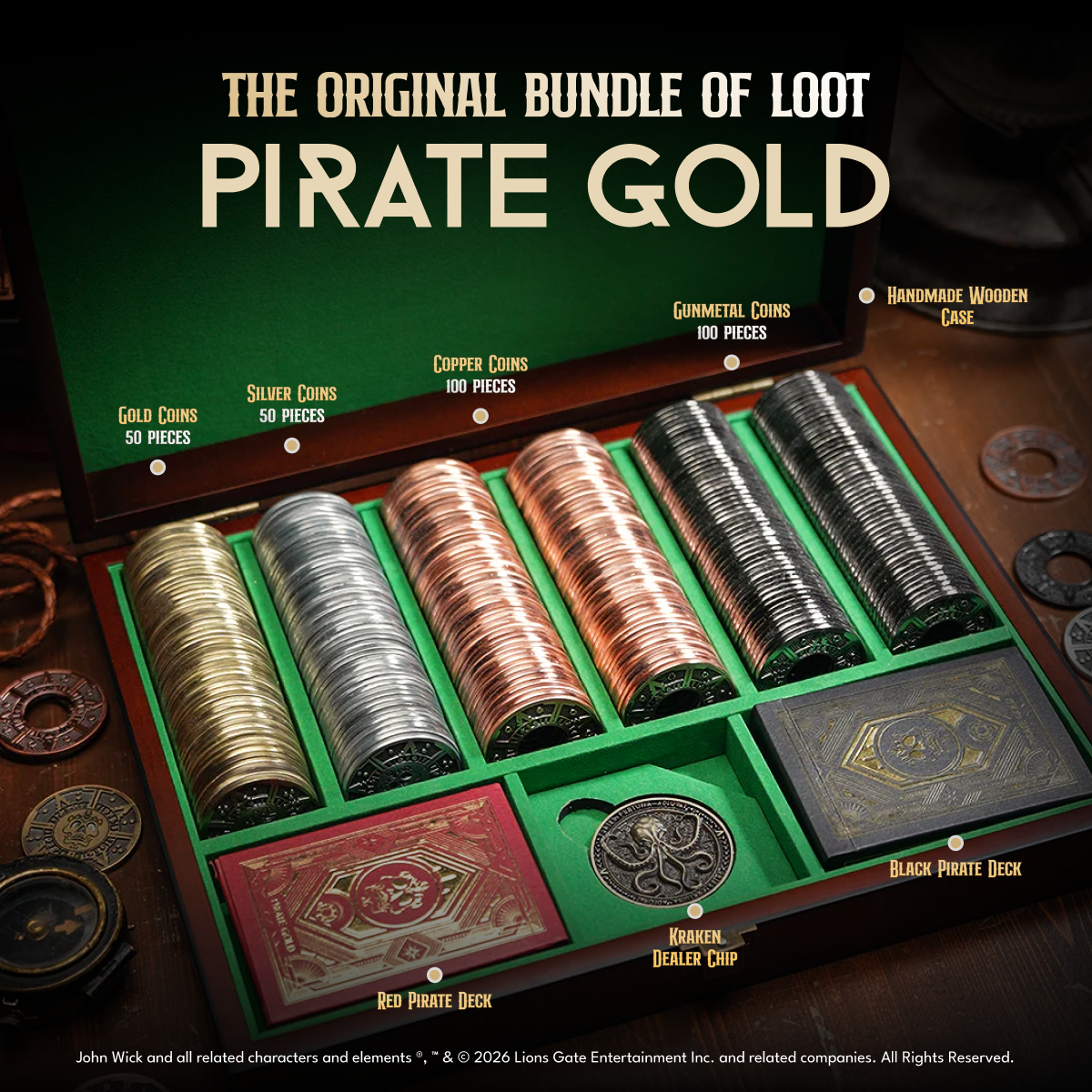 Two Legends, One Table – John Wick + Pirate Gold Bundle (Save $138)